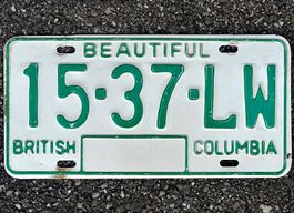 Alte Autonummer Amerika British Colombia
