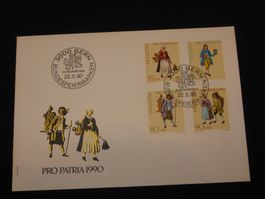 Pro Patria FDC 1990 Nr. 227 - 230 700 Jahre Kunst + Kultur