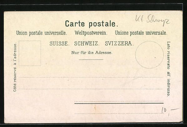 Cartoline postali: Arth-Goldau, Teilansicht mit Bahnstrecke – Usato da Berlin venduto da bartko-reher 1