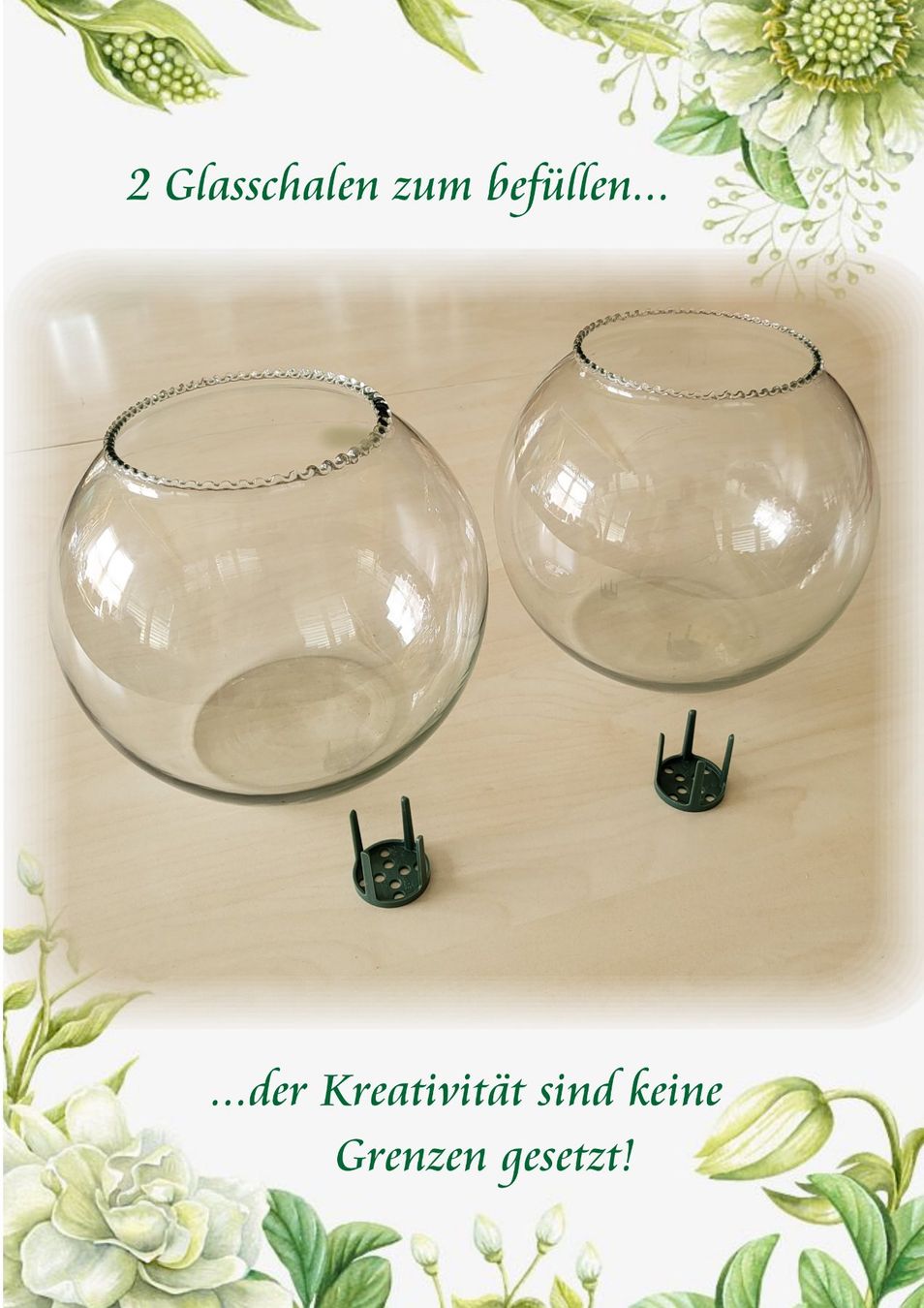 Alle Dekorationen: Glas-Schale, kugelförmig 2er-Set – Neu (gemäss Beschreibung) aus Linden von Mb2bb