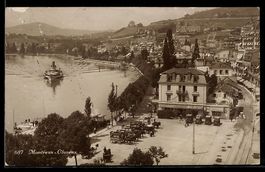 Montreux, Clarens, Seepromenade mit Damp
