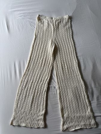 Hosen gehäkelt weiss, Grösse S