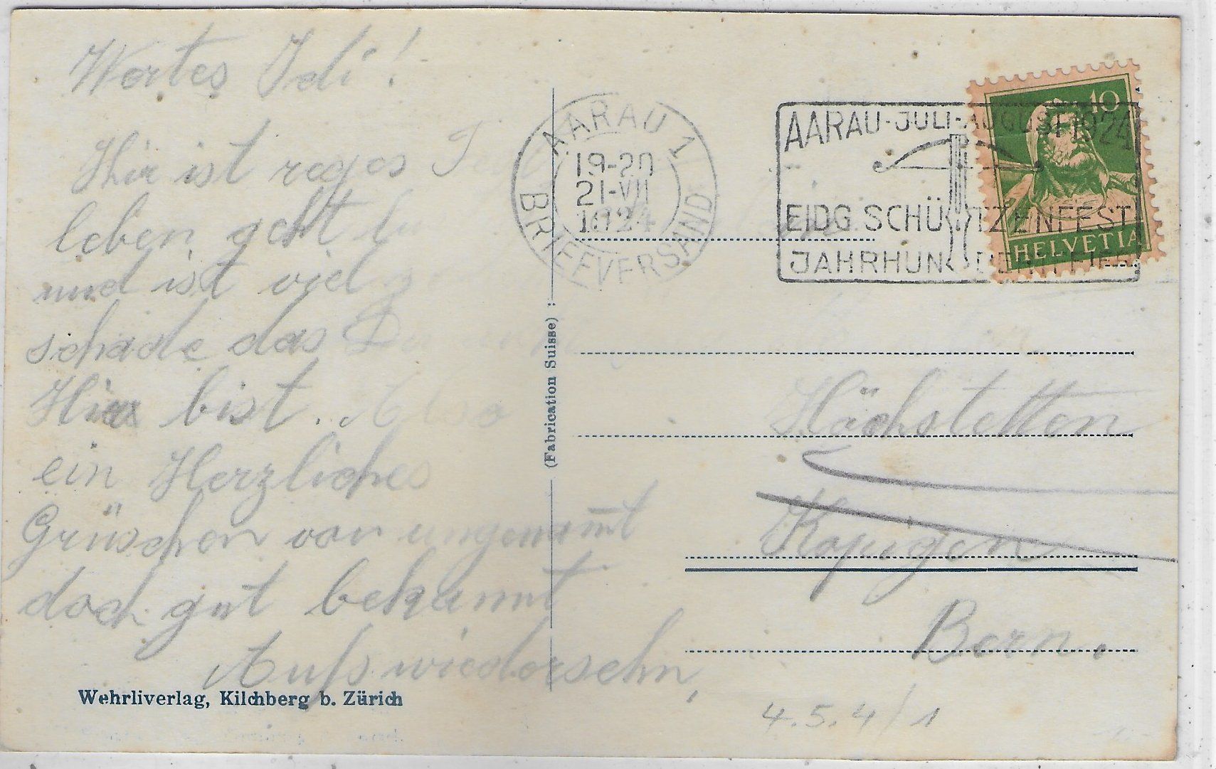 Cartes postales: Aarau - Stadt-Partie – D'occasion à Ettingen par Kartenplanet 1