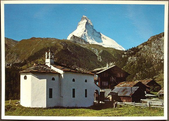 Ansichtskarten: ZERMATT Kapelle Winkelmatten – Gebraucht aus Jona von philajona