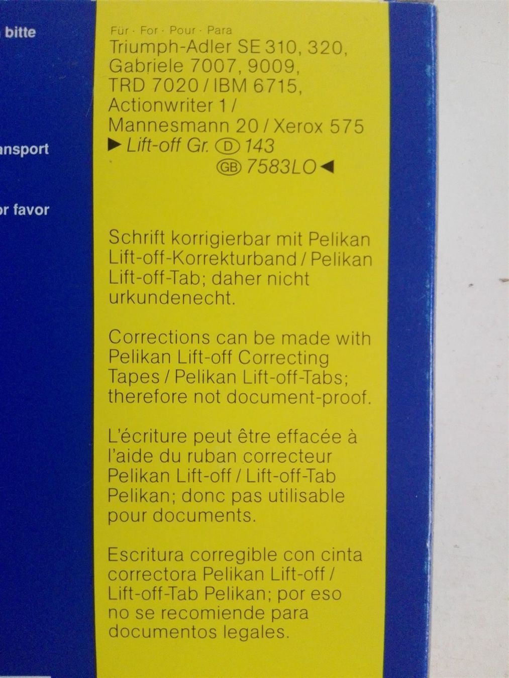 Pelikan Cartucce per stampanti & toner: Filmband  (Pelikan - Correctable 571505) – Usato da St. Gallen venduto da elk2020 5