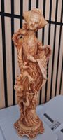 2 Asiatische Figur, Göttin mit Vögeln, Deko, Elfenbeinoptik