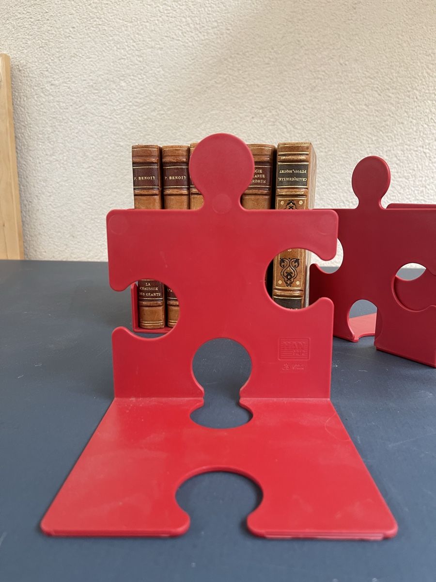Altro in Decorazioni & Accessori: 4 Buchstützen rot Puzzle Design – Usato da Bonstetten venduto da usgsuechts_vintage 7