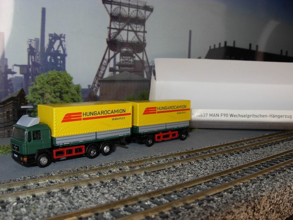 Modellini di ferrovie: N: LKW "hungaria" von Minis – Nuovo (secondo la descrizione) da Oberrieden venduto da Hobbyschiff