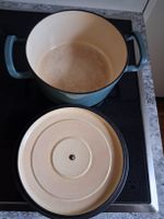 Gusseisen Topf von Sitram blau gebrauchter Zustand