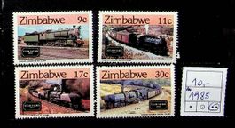 ZIMBABWE SÉRIE DE  TIMBRES NEUFS** 1985. TRAINS!! /T410