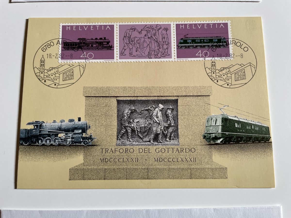 Alle Briefmarken: Gottardo 82, 3 Ersttagsbriefe,SBB-FFS – Gebraucht aus Domat-Ems von Amanda78 2