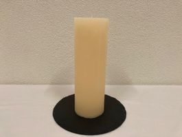 Kerze ca. 10x30cm, creme Raureif, ca. 300 Stunden Brendauer