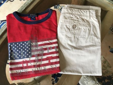 KLEIDERSET JUNGE, GR. 10-12 J., RALPH LAUREN, HILFIGER