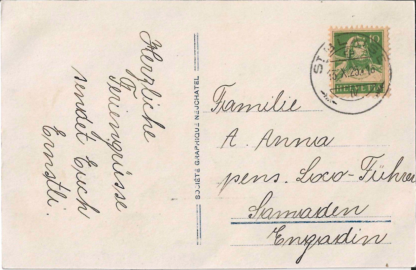 Cartes postales: Karte St. Blaise 1925 – D'occasion à Zürich par Philacat11 1