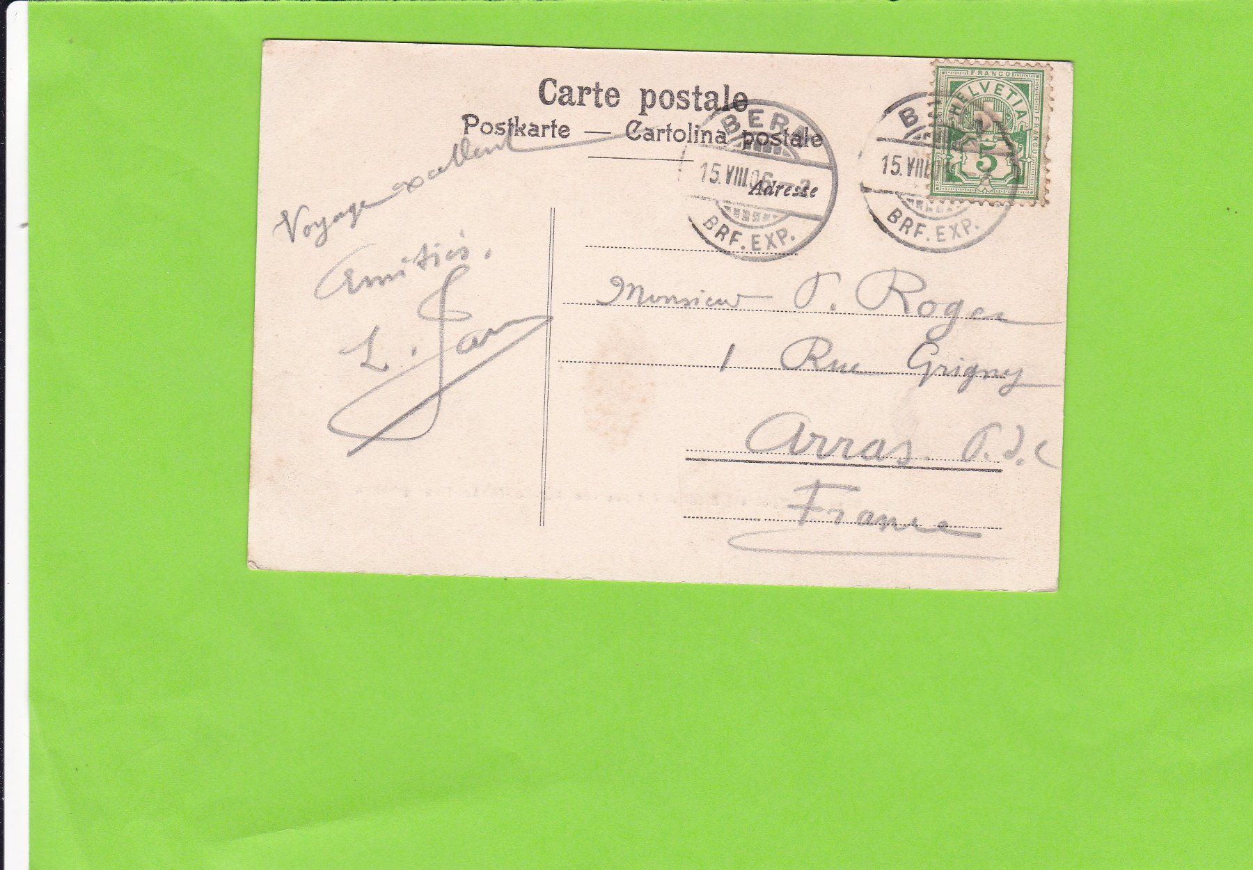 Cartoline postali: Bern-Blick auf die Stadt – Usato da St. Peterzell venduto da neckertal 1