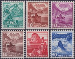 1936, 202yRM-207yRM Rollenmarken postfrisch **, Kat: 630.-