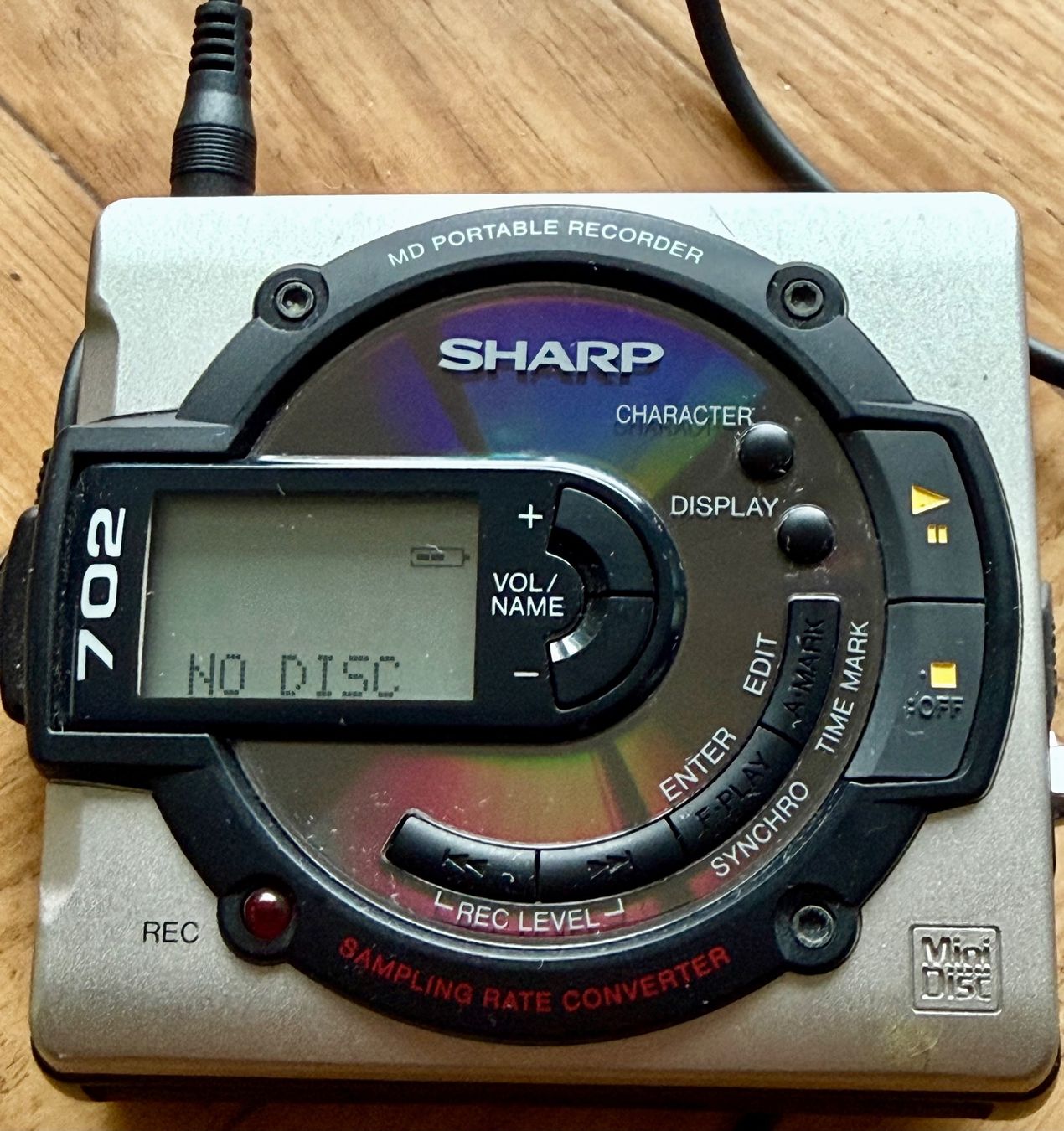 Minidisc: Sharp Minidisc portable Recorder Player MD-MS702H TOC Error – Defekt aus Aarau von Grogu66 1