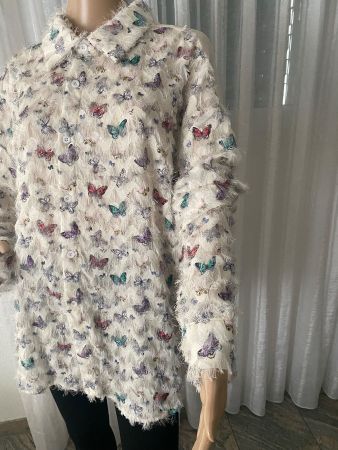 edle und spezielle Bluse, beige, L