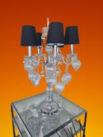 Lampe de table chandelier en cristal neuve