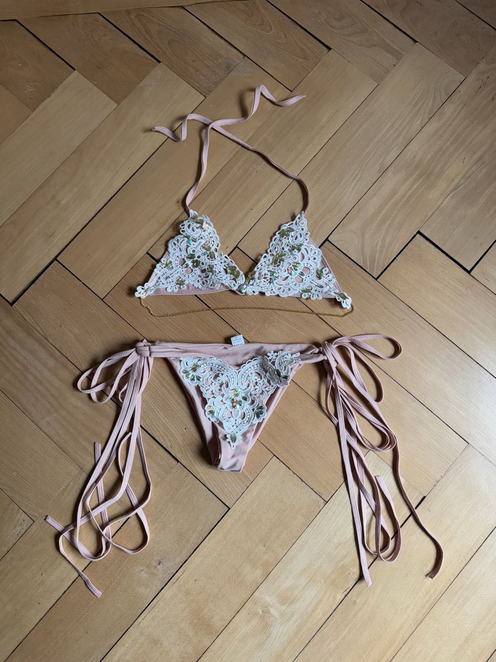 Costumi da bagno & Bikini: Bikini nude-weiss mit Spitze M – Usato da Zürich venduto da Diazaio