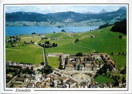 2 x AK EINSIEDELN Flugaufnahme & Kloster