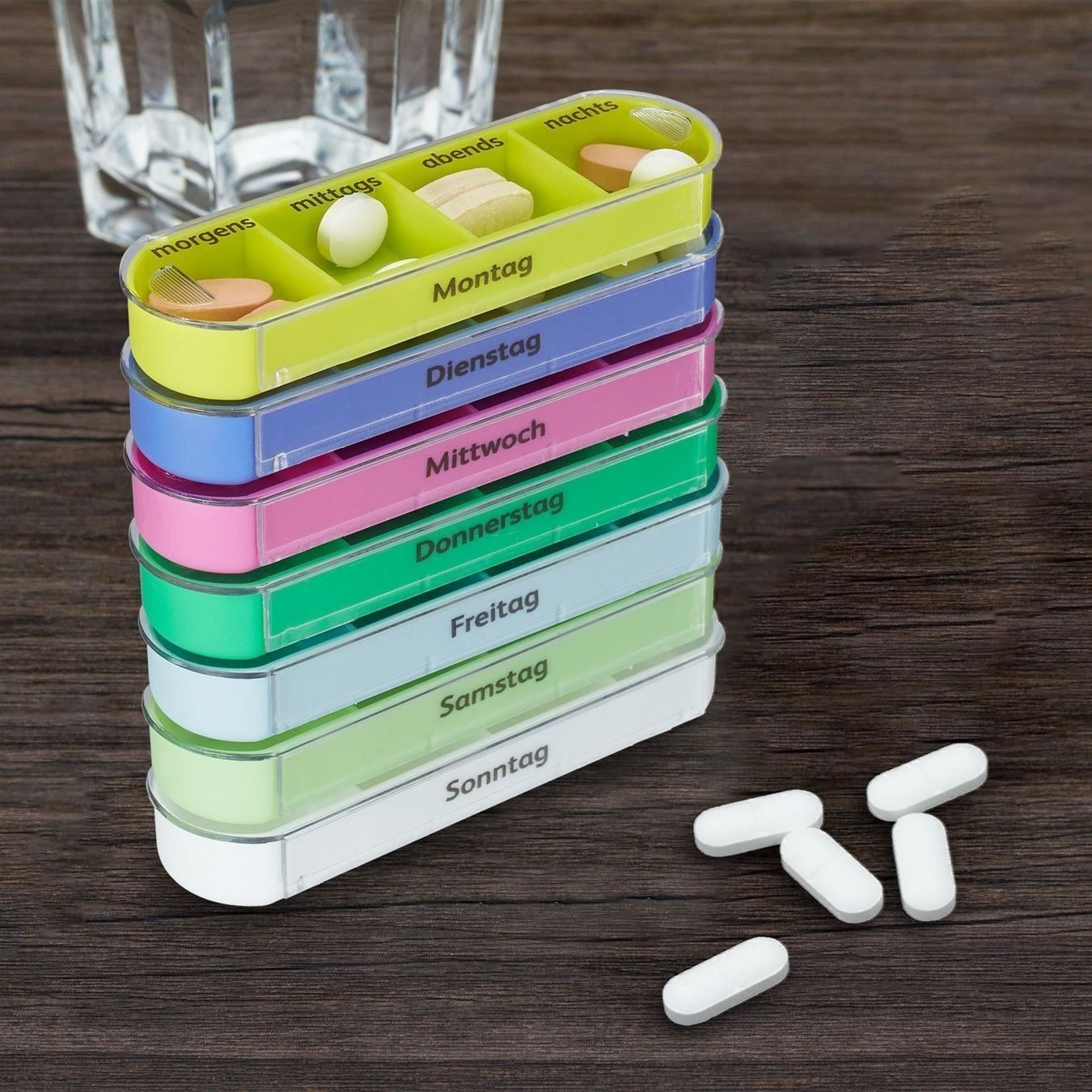 Altro in Cosmetici & Cura: TABLETTENBOX 7 TAGE mit ETUI KUNSTLEDER – Nuovo e nell'imballaggio originale da Gerlafingen venduto da Tsuru 3
