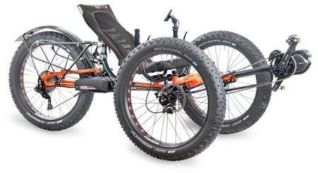 Ice Full Fat Trike Elektro-Liege-Dreirad, 4x Akkus, Rohloff