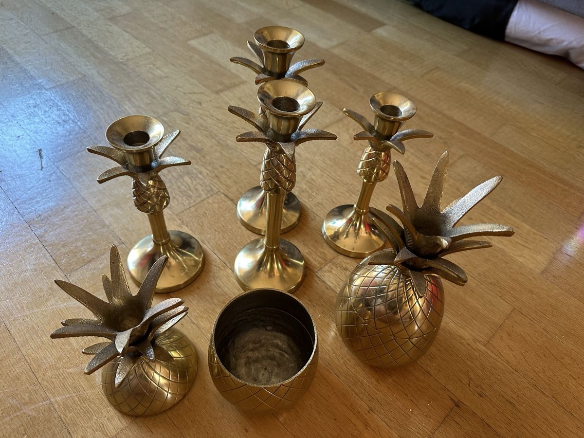 Tutte le decorazioni: Deko Set Ananas Messing top – Usato da Bern venduto da womiman 2