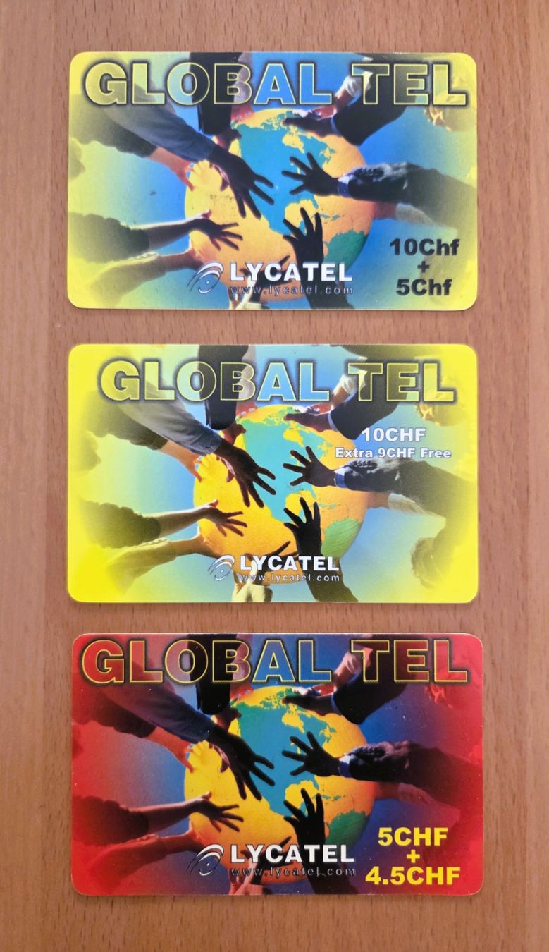Schede telefoniche: DIVERSE - PREPAID - SCHWEIZ – Usato da Brüttisellen venduto da Nighttrain