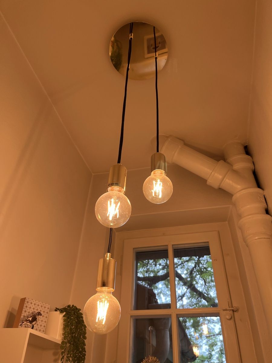 Lampadari & plafoniere: Hängeleuchte Messing 3-flammig gute Funktion – Usato da Bern venduto da nad_9r7c 1
