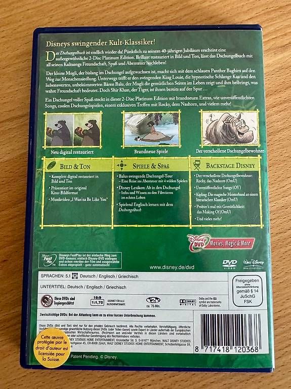 Tutti i DVDs: DVD - Dschungelbuch (Platinum Edition) – Usato da Gersau venduto da walin_6442 2