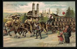 Litho Ganzsache Bayern PP15D47 /01: Mün