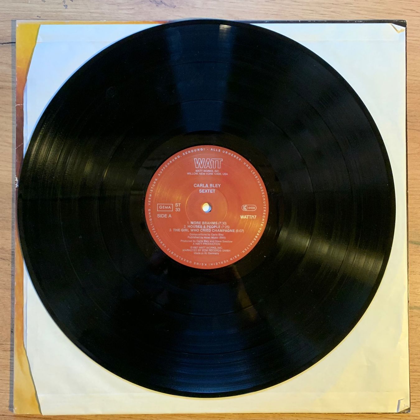 Dischi in vinile: CARLA BLEY - SEXTET...OG GER 1987...VG+/VG+ – Usato da Gals venduto da Diskopatshop 2