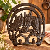 Garderobe Gusseisen Pferd 17 x 15 cm