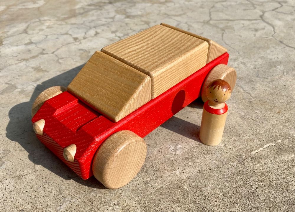 WUISOLQP Holzautos Set - 6 Spielzeugfahrzeuge Für Kinder Ab 1 Jahr