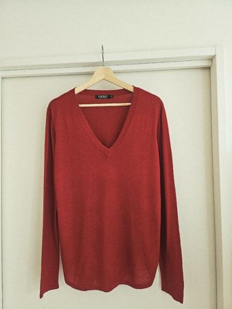 Ralph Lauren Vibrant Red ❤️ Sweater, 33%Silk