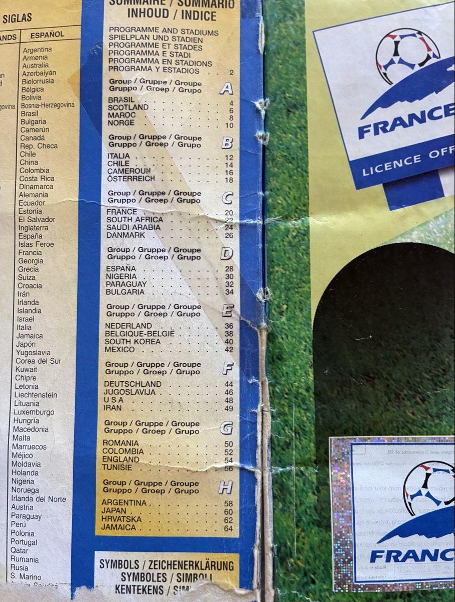 Panini Album: WM 98 Panini Album komplett – Usato da Baden venduto da Goldbaum 4