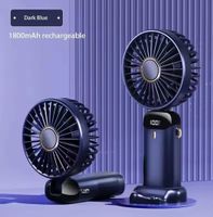 Portable Fan Dark Blue 1800mAh Rechargeable