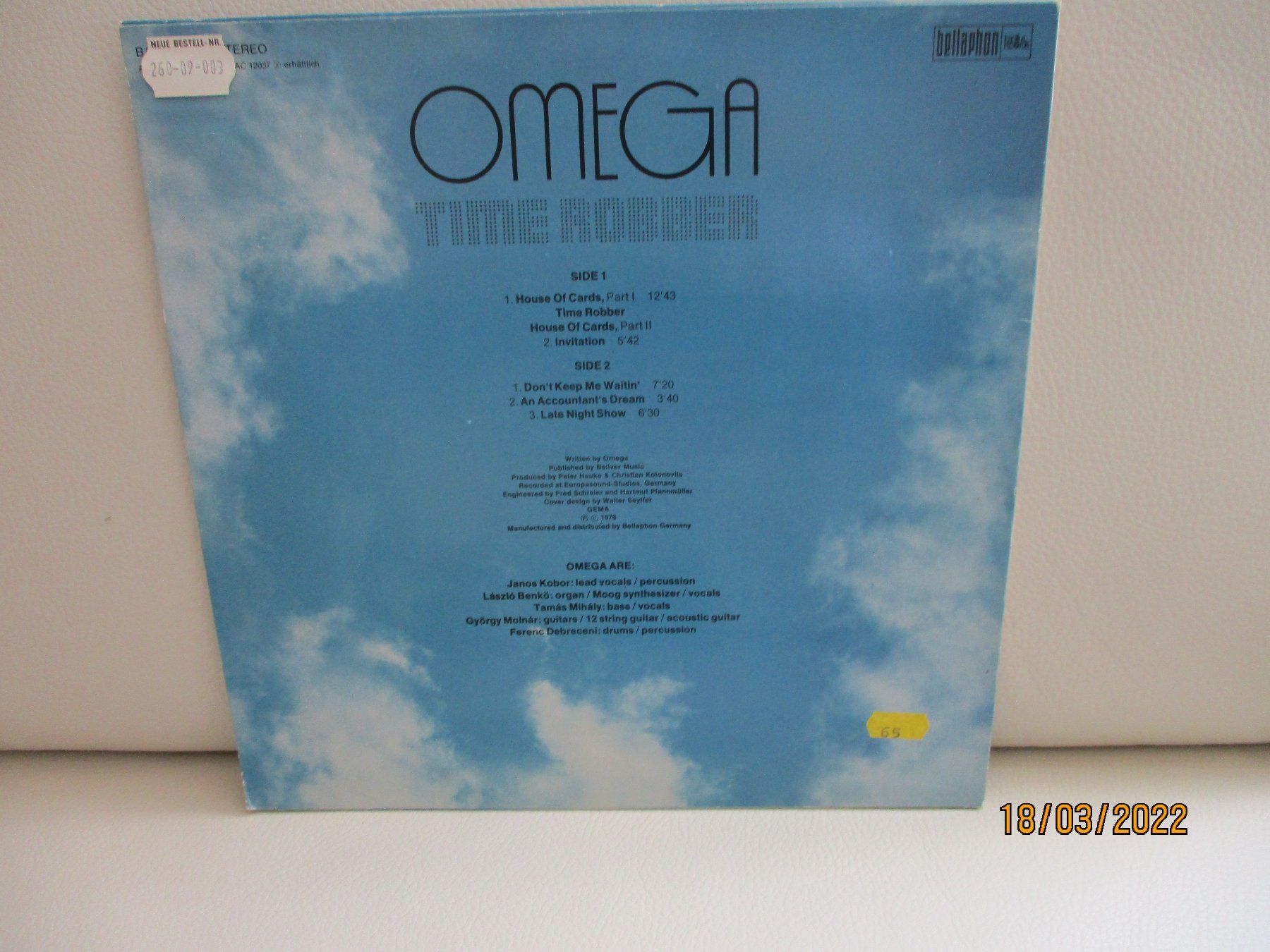 Schallplatten: Omega – Time Robber – Gebraucht aus Liestal von Disc-Point 1