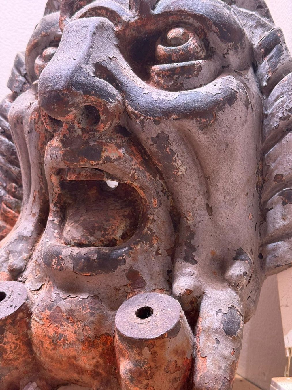 Statuette: Riesiger Musealer Maskaron Eisen Paris 19Jht 40cm – Usato da genève venduto da Isarath 3