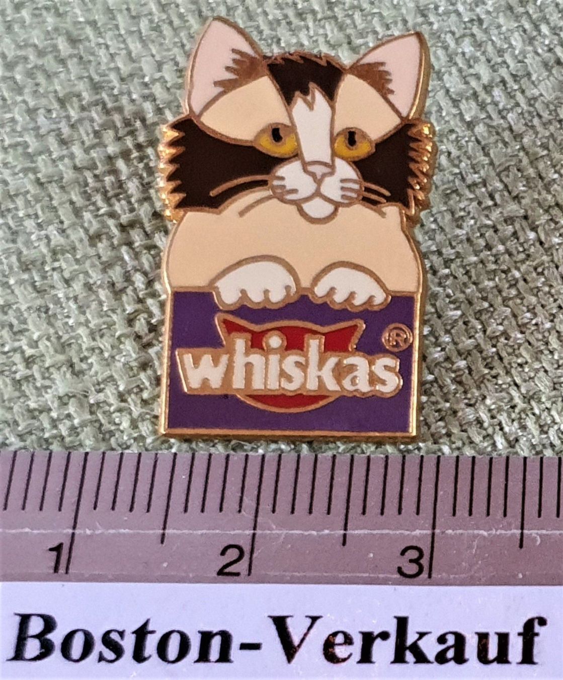 Placchette & Badge: D606 - Pin Whiskas Katze 3 – Usato da Reinach BL venduto da Boston-Verkauf 1