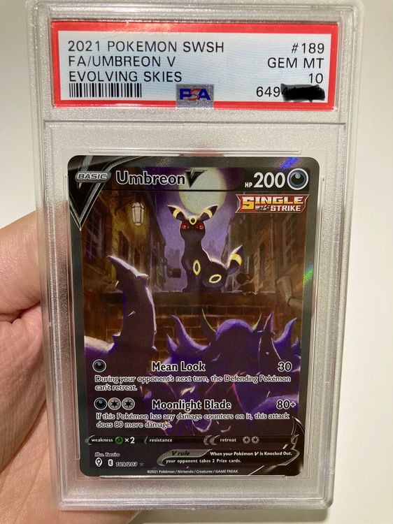 Umbreon V alt art Evolving Skies PSA10 Kaufen auf Ricardo