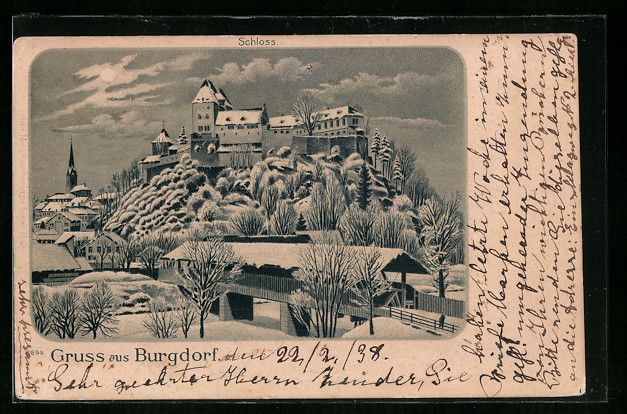 Ansichtskarten: Mondschein-Lithographie Burgdorf, Teilan – Gebraucht aus Berlin von bartko-reher