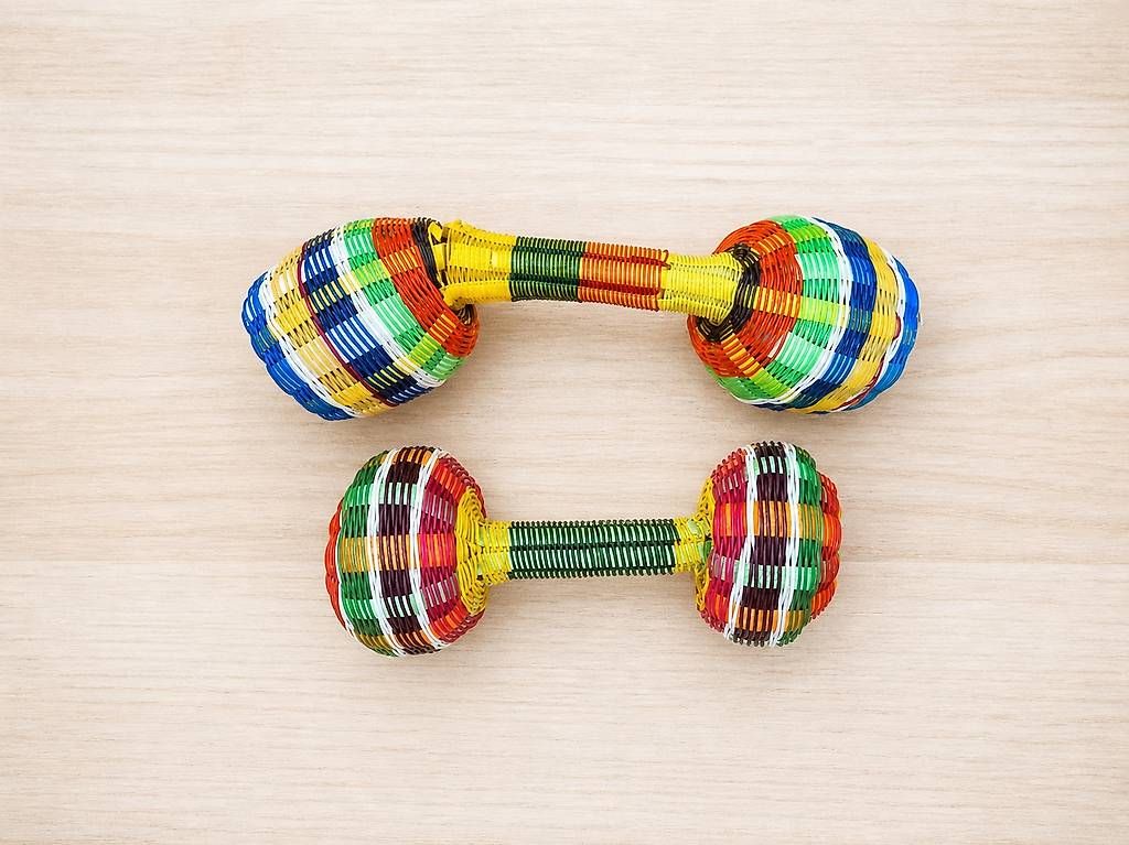 Strumenti musicali: 2 bunte Maracas / Rasseln  gross & klein – Usato da Bern venduto da DiLara2000