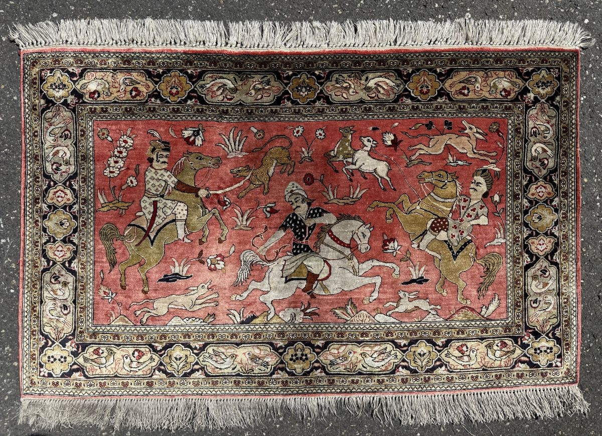 Tappeti: Wunderschöner Persischer Teppich,, 100%Seide-79x126 – Usato da Sempach venduto da Star7 1