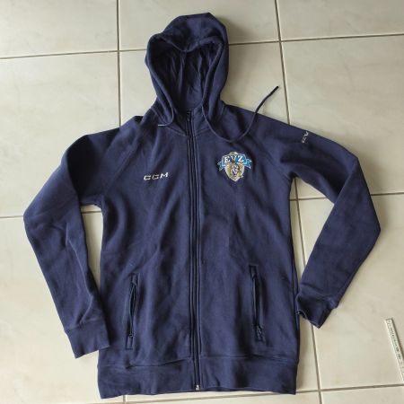 Tolle, lässige EVZ Jacke mit Kapuzze Gr. M in schönem blau