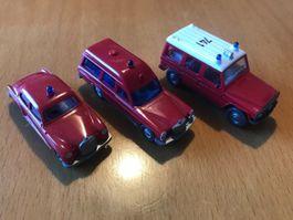 3x Wiking Mercedes Feuerwehr