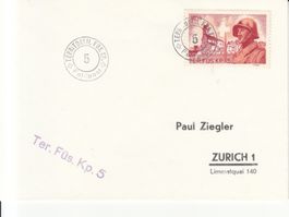Territorial-Truppen Wi 50 auf Brief