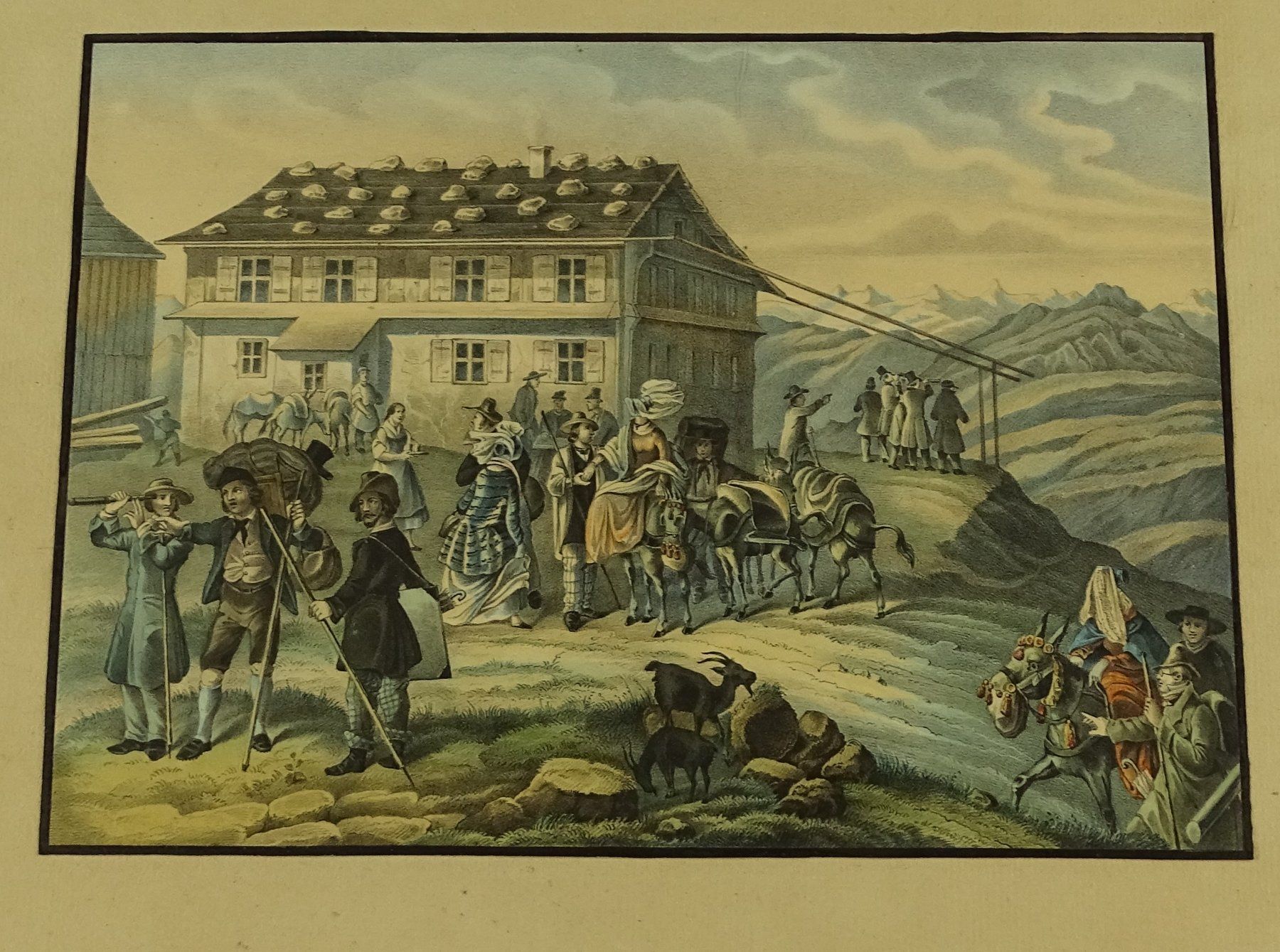 Incisioni: RIGI, LITHOGRAPHIE UM 1840 – Usato da Grüningen venduto da Kartensammler 1