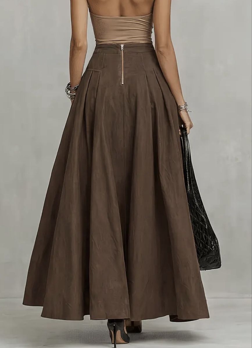 Gonne: Chic Maxi Gonna-colore cafe-tgM/L-nuova – Nuovo e nell'imballaggio originale da Gordevio venduto da LanaZimm 4